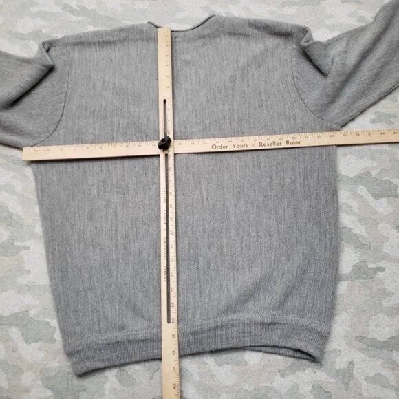 Vintage Classics by Palmland Cardigan Men s XL Gray Acrylic Made In USA - Picture 7 of 10